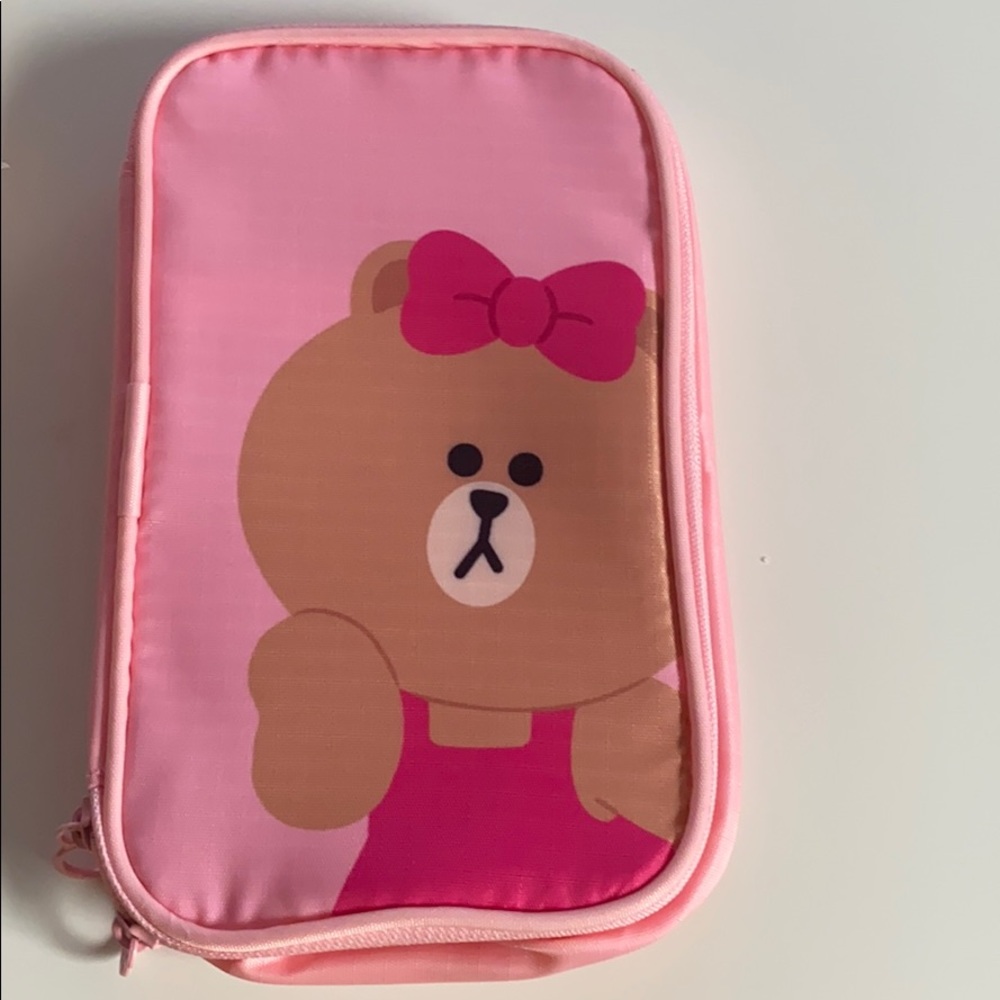 LINE FRIENDS Pink Pouch